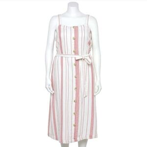 SONOMA Goods For Life Button Front Midi Dress NWT!